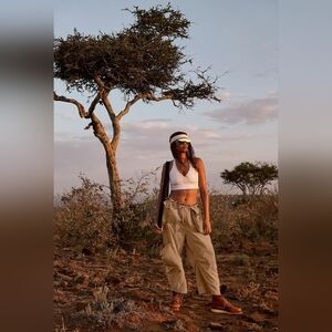 FP Movement by Free People Best Day Ever Barrel Pants- Tan